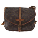 LOUIS VUITTON Monogram Saumur 30 Shoulder Bag M42256 LV Auth BA8124-13