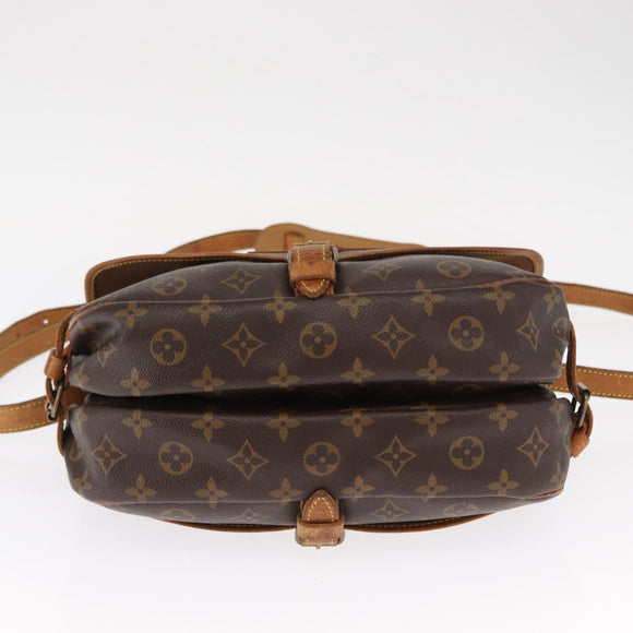 LOUIS VUITTON Monogram Saumur 30 Shoulder Bag M42256 LV Auth BA8125