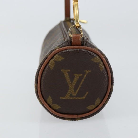 LOUIS VUITTON Monogram Papillon Pouch LV Auth BA8132