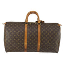 LOUIS VUITTON Monogram Keepall 55 Boston Bag M41424 LV Auth BA8136-2