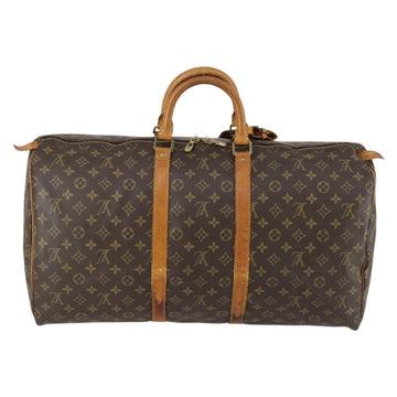 LOUIS VUITTON Monogram Keepall 55 Boston Bag M41424 LV Auth BA8136 - 0