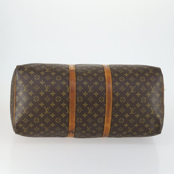 LOUIS VUITTON Monogram Keepall 55 Boston Bag M41424 LV Auth BA8136