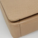 BALLY Quilted Shoulder Bag Leather Beige Gold Auth BA814-14