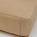BALLY Quilted Shoulder Bag Leather Beige Gold Auth BA814-15