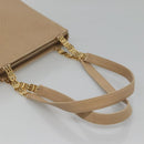 BALLY Quilted Shoulder Bag Leather Beige Gold Auth BA814-7