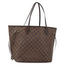LOUIS VUITTON Damier Ebene Neverfull MM Tote Bag N51105 LV Auth BA8149-1