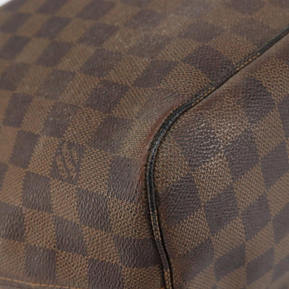 LOUIS VUITTON Damier Ebene Neverfull MM Tote Bag N51105 LV Auth BA8149