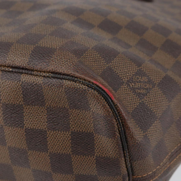 LOUIS VUITTON Damier Ebene Neverfull MM Tote Bag N51105 LV Auth BA8149