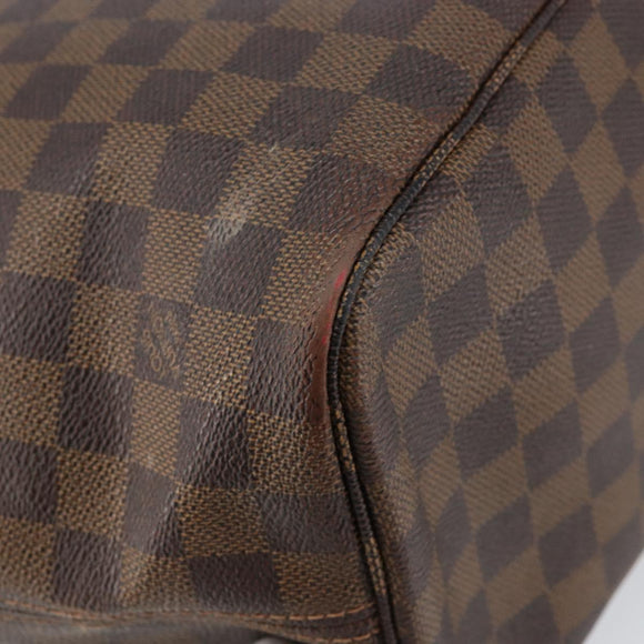 LOUIS VUITTON Damier Ebene Neverfull MM Tote Bag N51105 LV Auth BA8149