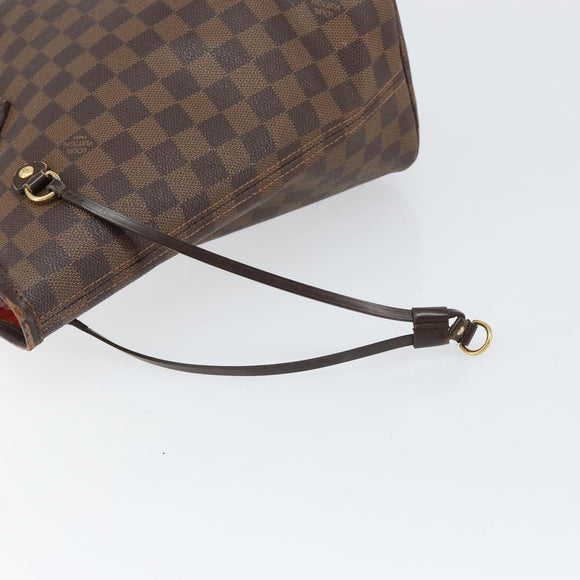 LOUIS VUITTON Damier Ebene Neverfull MM Tote Bag N51105 LV Auth BA8149