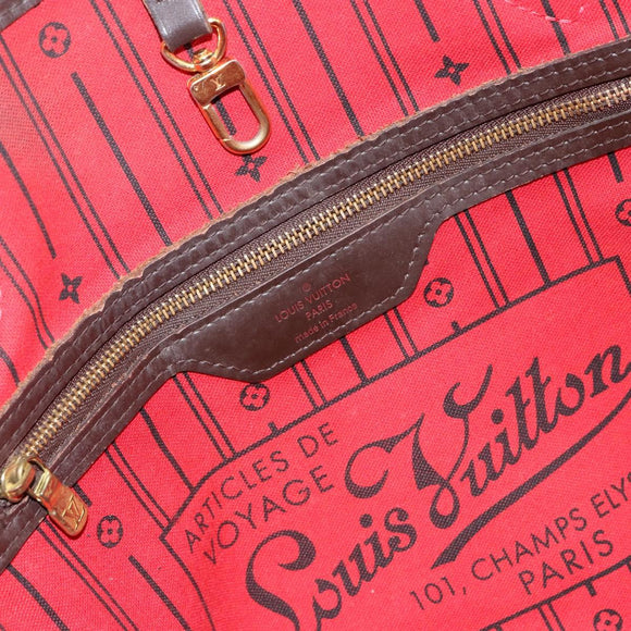 LOUIS VUITTON Damier Ebene Neverfull MM Tote Bag N51105 LV Auth BA8149