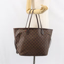 LOUIS VUITTON Damier Ebene Neverfull MM Tote Bag N51105 LV Auth BA8149-23