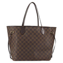 LOUIS VUITTON Damier Ebene Neverfull MM Tote Bag N51105 LV Auth BA8149-2