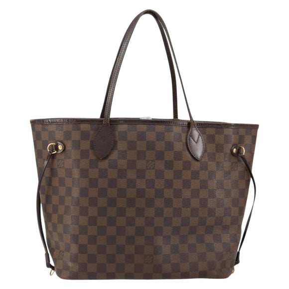 LOUIS VUITTON Damier Ebene Neverfull MM Tote Bag N51105 LV Auth BA8149