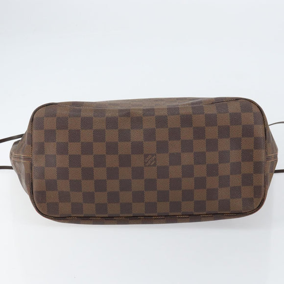 LOUIS VUITTON Damier Ebene Neverfull MM Tote Bag N51105 LV Auth BA8149
