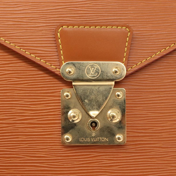 LOUIS VUITTON Epi Serviette Conseiller Briefcase Zipangu Gold M54428 Auth BA8150
