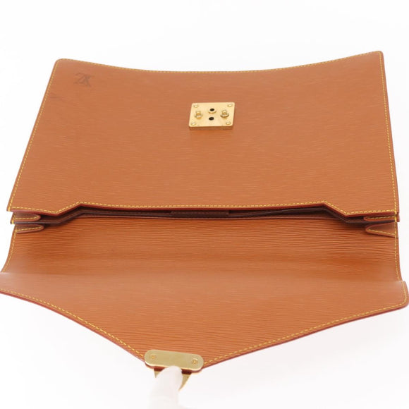 LOUIS VUITTON Epi Serviette Conseiller Briefcase Zipangu Gold M54428 Auth BA8150