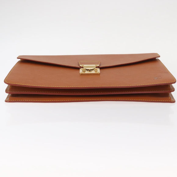 LOUIS VUITTON Epi Serviette Conseiller Briefcase Zipangu Gold M54428 Auth BA8150