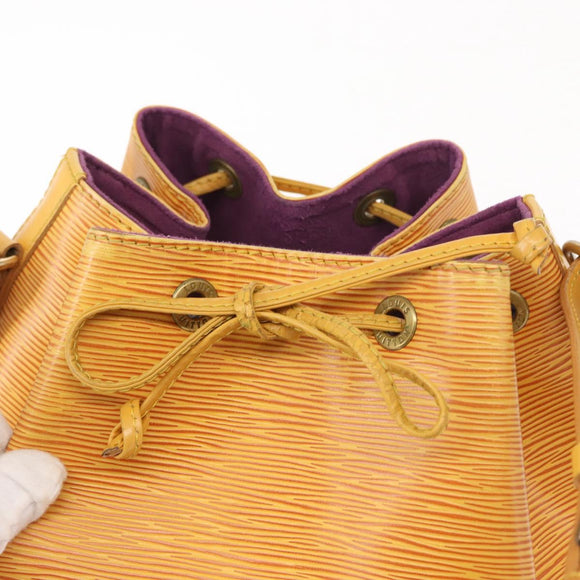 LOUIS VUITTON Epi Petit Noe Shoulder Bag Yellow M44109 LV Auth BA8153