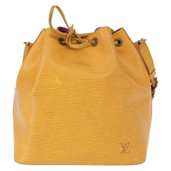 LOUIS VUITTON Epi Petit Noe Shoulder Bag Yellow M44109 LV Auth BA8154