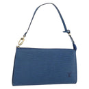 LOUIS VUITTON Epi Pochette Accessoires Pouch Blue M52985 LV Auth BA8155-1