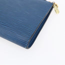 LOUIS VUITTON Epi Pochette Accessoires Pouch Blue M52985 LV Auth BA8155-15