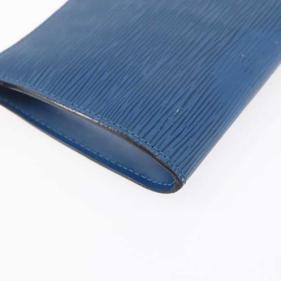 LOUIS VUITTON Epi Pochette Accessoires Pouch Blue M52985 LV Auth BA8155