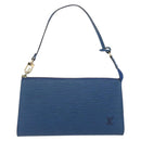 LOUIS VUITTON Epi Pochette Accessoires Pouch Blue M52985 LV Auth BA8155-13