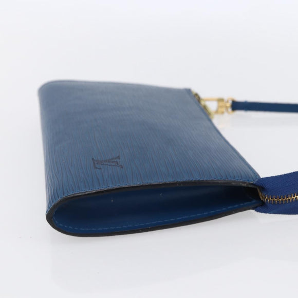 LOUIS VUITTON Epi Pochette Accessoires Pouch Blue M52985 LV Auth BA8155