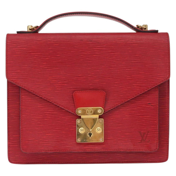 LOUIS VUITTON Epi Monceau 28 Hand Bag Red M40783 LV Auth BA8156