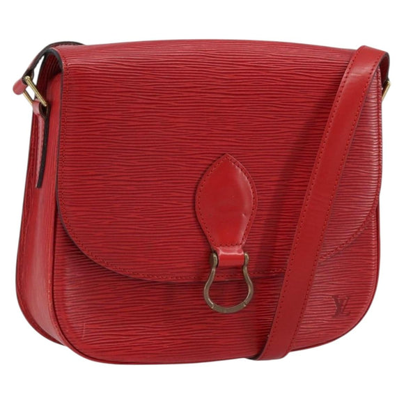 LOUIS VUITTON Epi Saint Cloud GM Shoulder Bag Red M52197 LV Auth BA8157