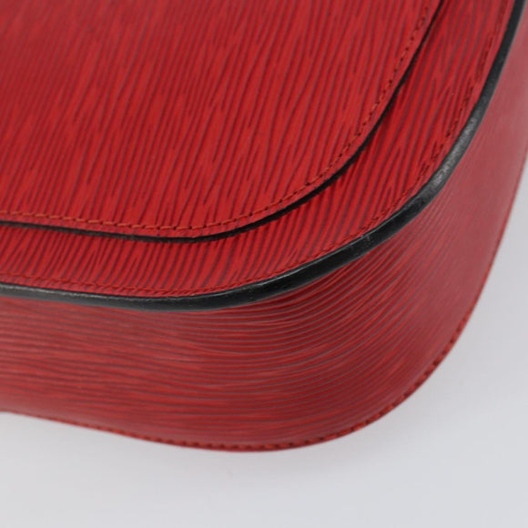 LOUIS VUITTON Epi Saint Cloud GM Shoulder Bag Red M52197 LV Auth BA8157