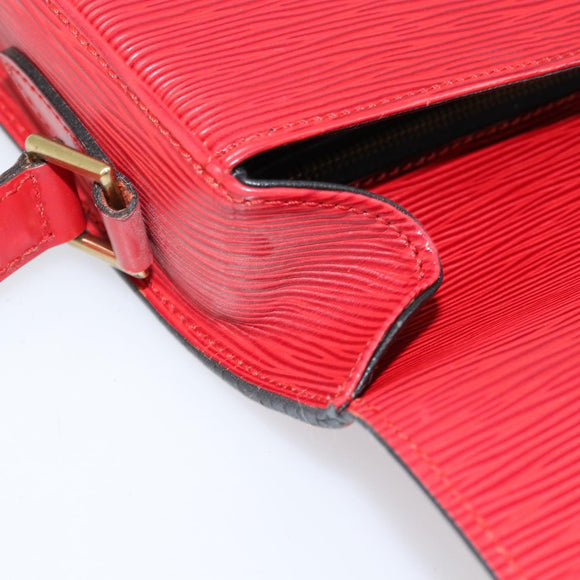 LOUIS VUITTON Epi Saint Cloud GM Shoulder Bag Red M52197 LV Auth BA8157
