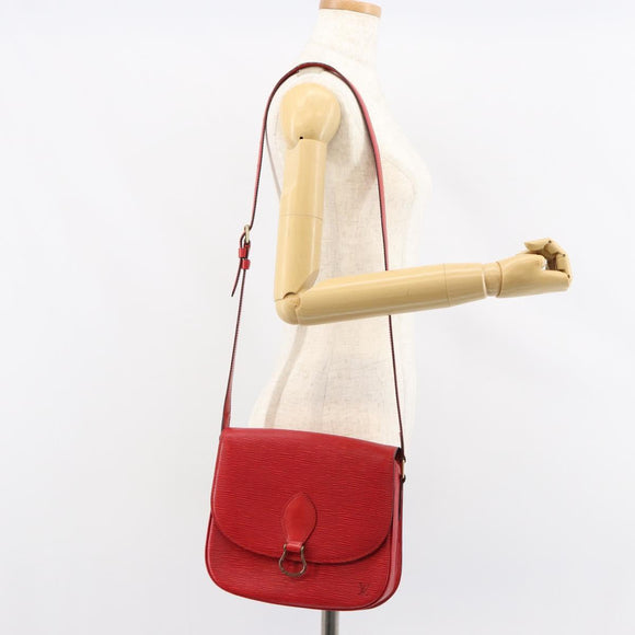 LOUIS VUITTON Epi Saint Cloud GM Shoulder Bag Red M52197 LV Auth BA8157