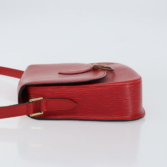 LOUIS VUITTON Epi Saint Cloud GM Shoulder Bag Red M52197 LV Auth BA8157