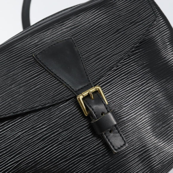 LOUIS VUITTON Epi Jeune Fille MM Shoulder Bag Black M52152 LV Auth BA8159