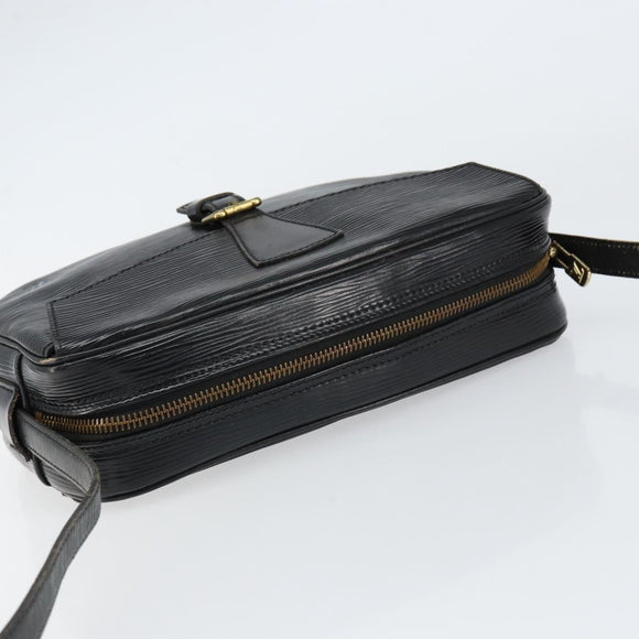 LOUIS VUITTON Epi Jeune Fille MM Shoulder Bag Black M52152 LV Auth BA8159