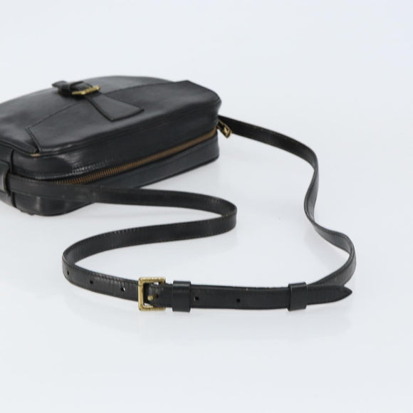 LOUIS VUITTON Epi Jeune Fille MM Shoulder Bag Black M52152 LV Auth BA8159