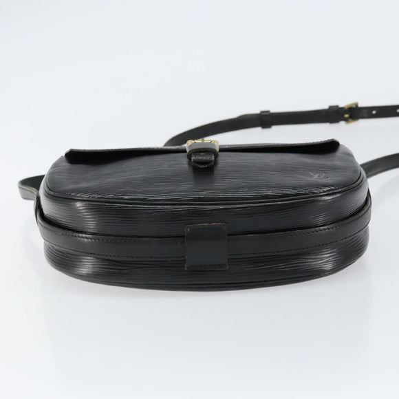 LOUIS VUITTON Epi Jeune Fille MM Shoulder Bag Black M52152 LV Auth BA8159