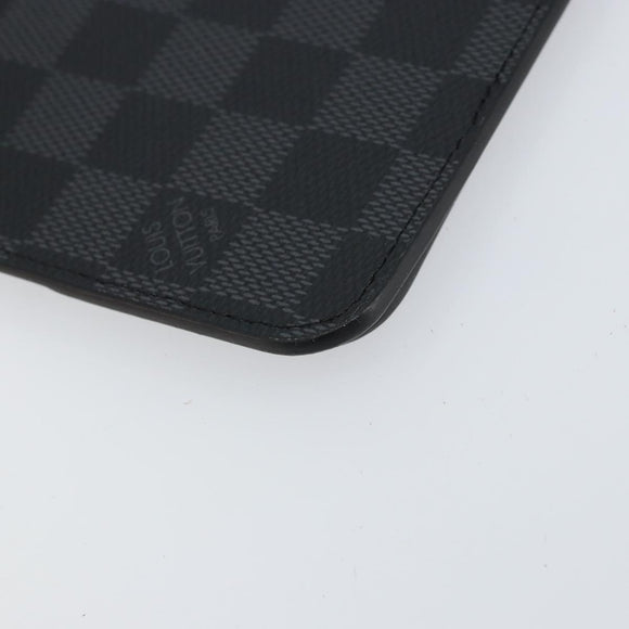 LOUIS VUITTON Damier Graphite Agenda Bureau Note Cover R20974 LV Auth BA8160