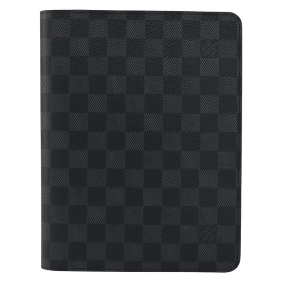LOUIS VUITTON Damier Graphite Agenda Bureau Note Cover R20974 LV Auth BA8160