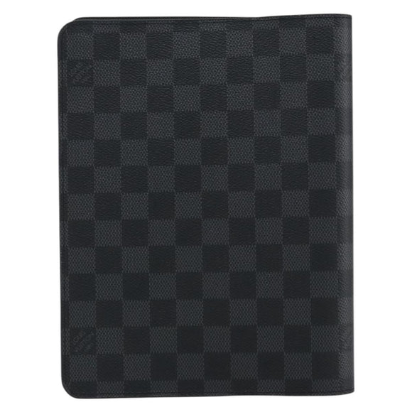 LOUIS VUITTON Damier Graphite Agenda Bureau Note Cover R20974 LV Auth BA8160