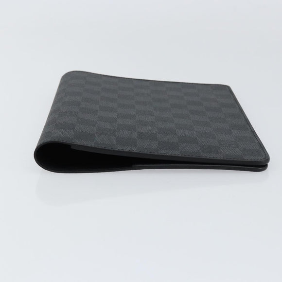 LOUIS VUITTON Damier Graphite Agenda Bureau Note Cover R20974 LV Auth BA8160