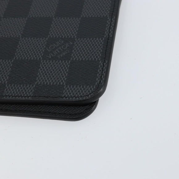 LOUIS VUITTON Damier Graphite Agenda Bureau Note Cover R20974 LV Auth BA8160
