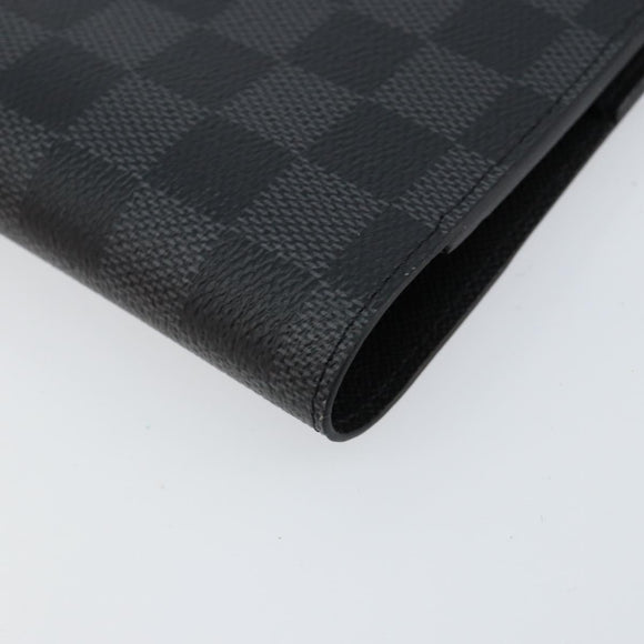 LOUIS VUITTON Damier Graphite Agenda Bureau Note Cover R20974 LV Auth BA8160