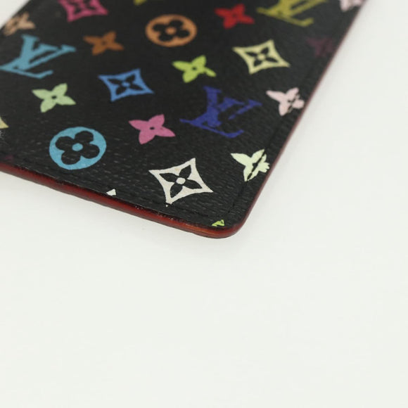 LOUIS VUITTON Monogram Multicolor Etui Hand Mirror Black M92650 LV Auth BA8161