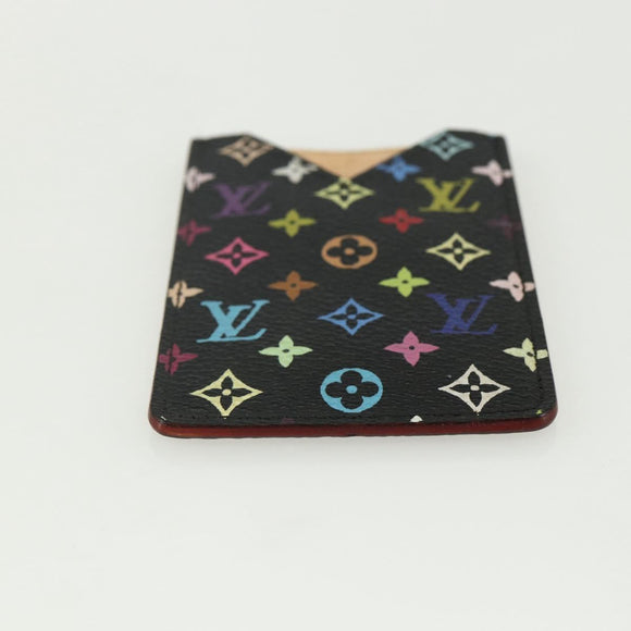 LOUIS VUITTON Monogram Multicolor Etui Hand Mirror Black M92650 LV Auth BA8161