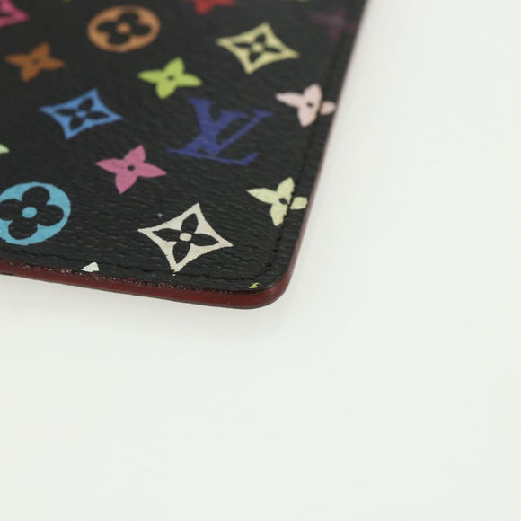 LOUIS VUITTON Monogram Multicolor Etui Hand Mirror Black M92650 LV Auth BA8161