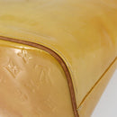 LOUIS VUITTON Monogram Vernis Houston Hand Bag Beige M91004 LV Auth BA8163-12