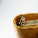 LOUIS VUITTON Monogram Vernis Houston Hand Bag Beige M91004 LV Auth BA8163-15